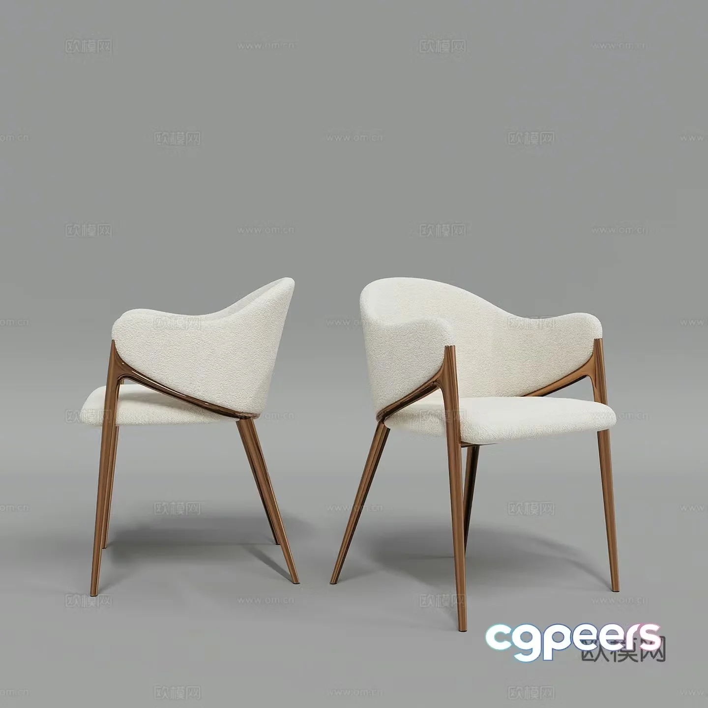 Modern dining chair 3d model
