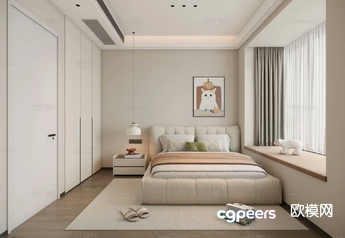 Modern children’s room girl’s room kid’s room 3d model
