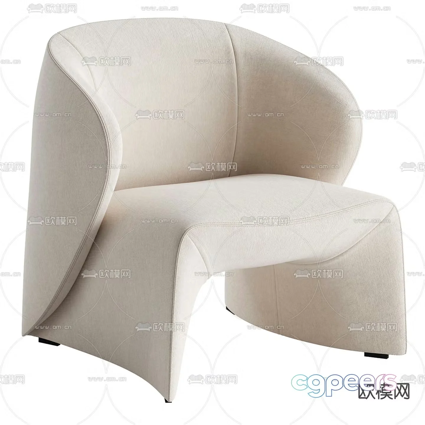 B&B Italia sofa chair lounge chair 3d model