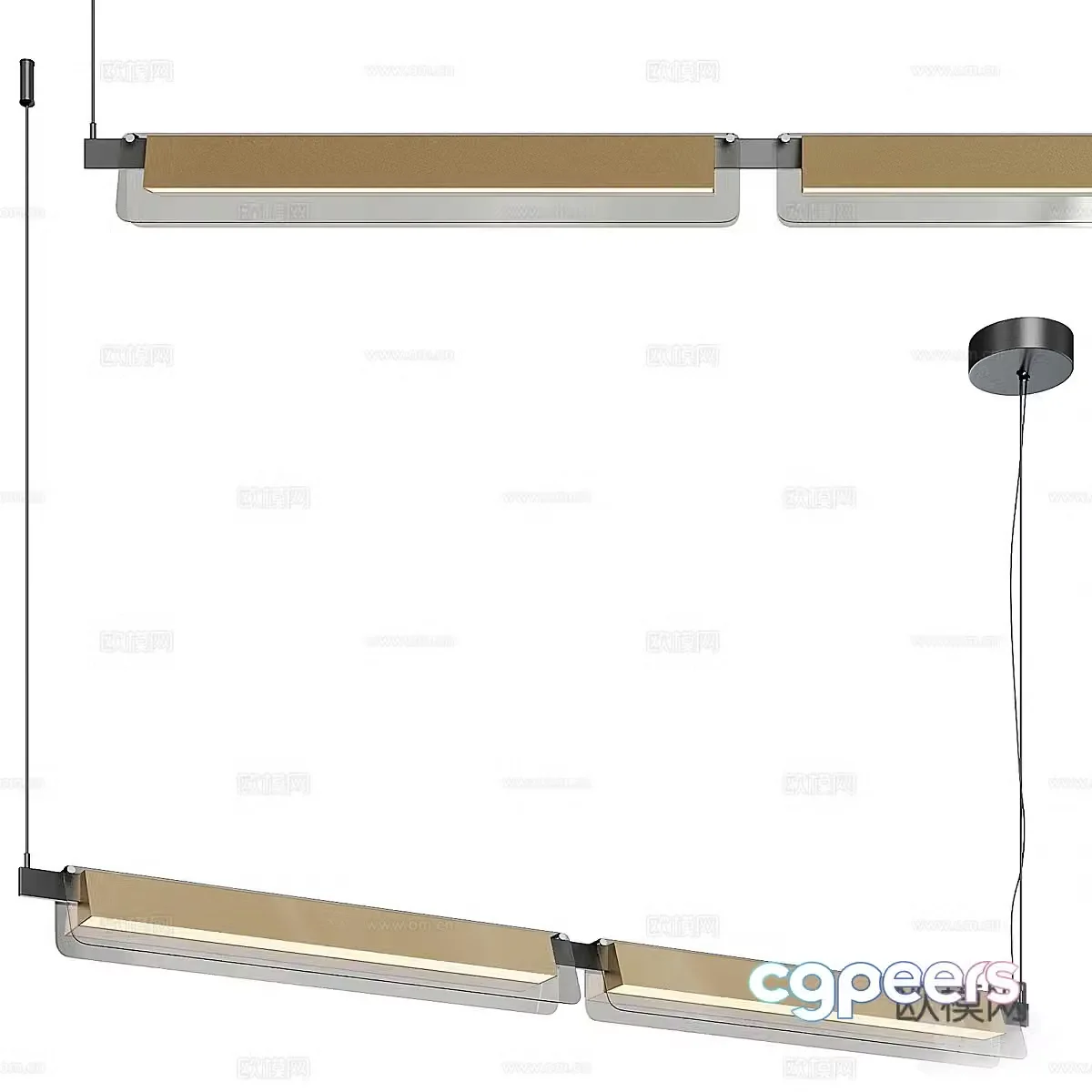 Modern Italian light luxury decorative chandelier 3d model