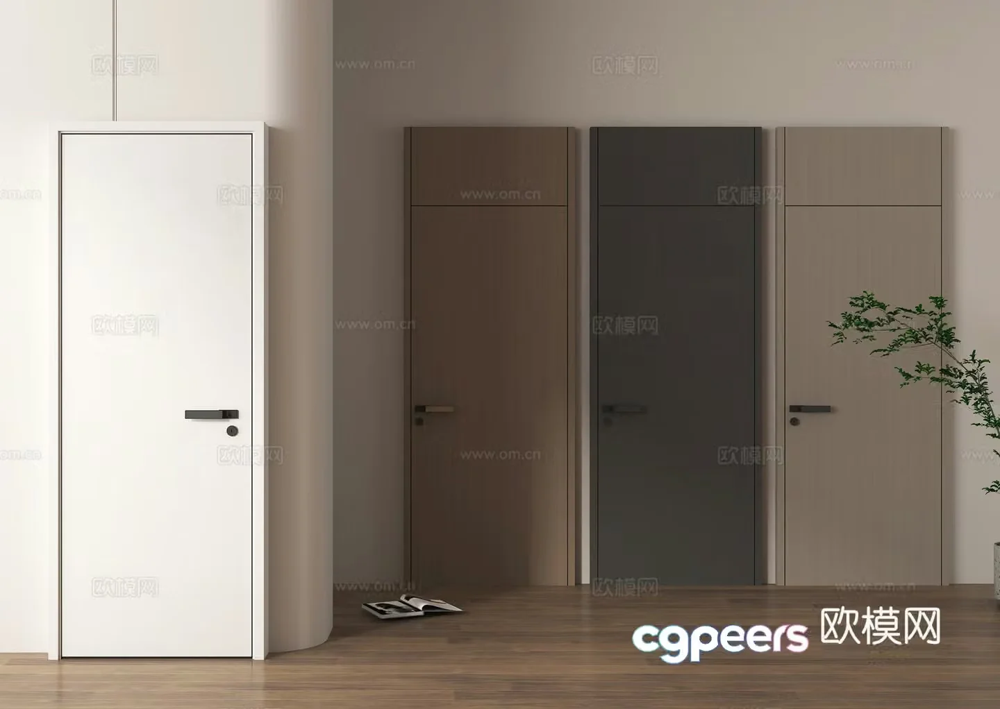 Entry door Entry door Single-open door Room door Bedroom door 3D model