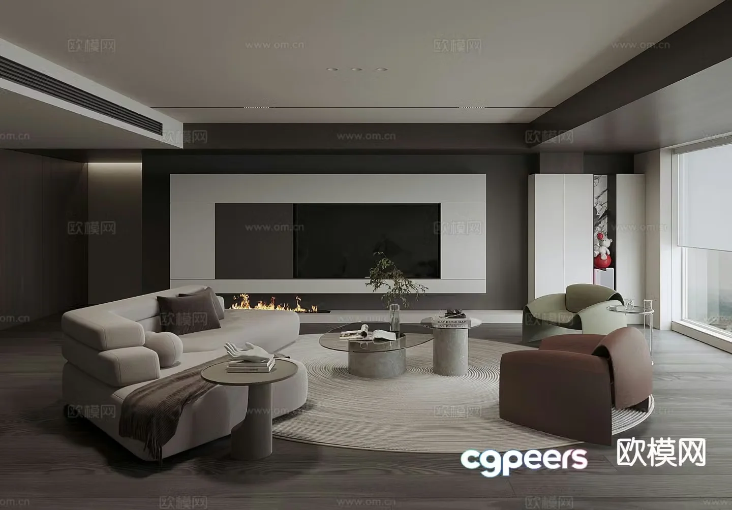 Modern living room 3d model