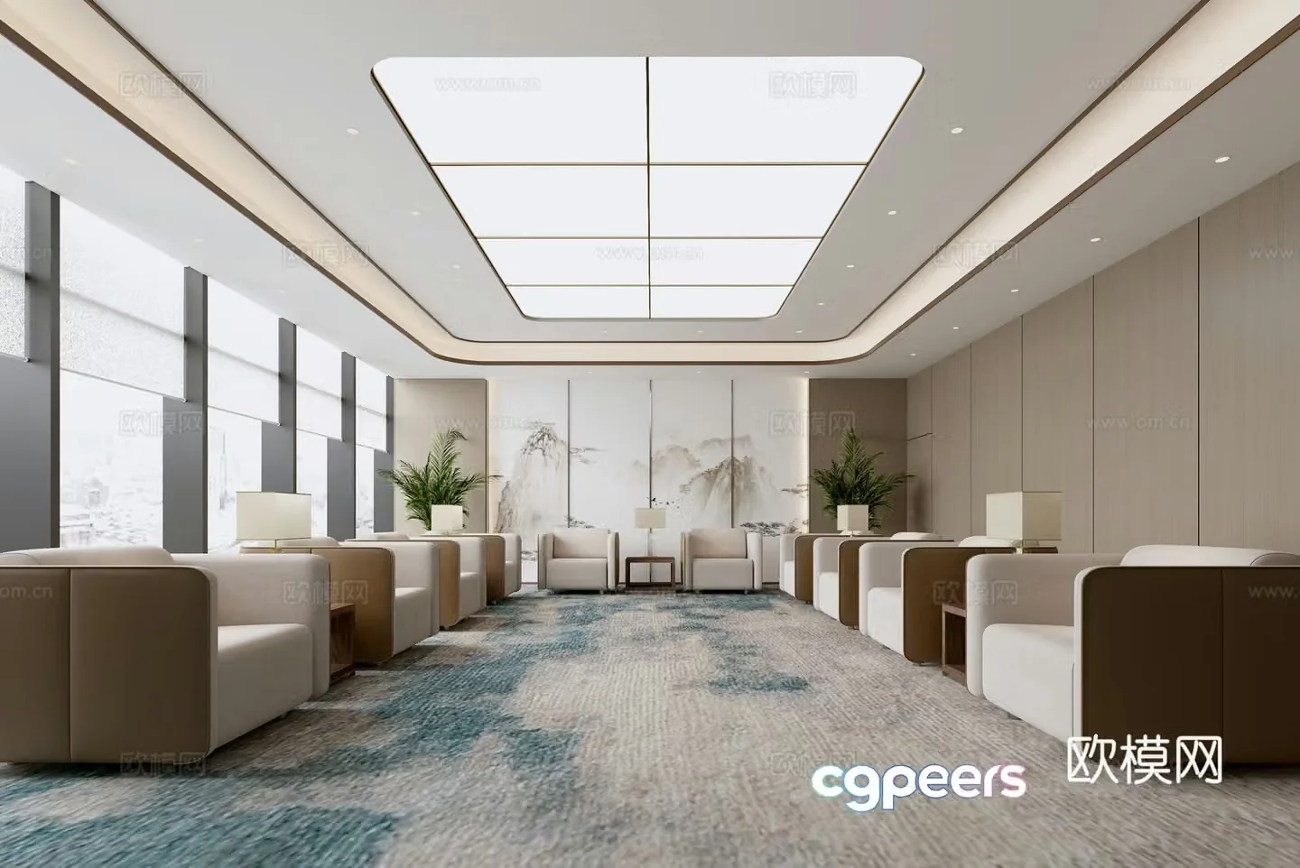 New Chinese style reception room 3D model