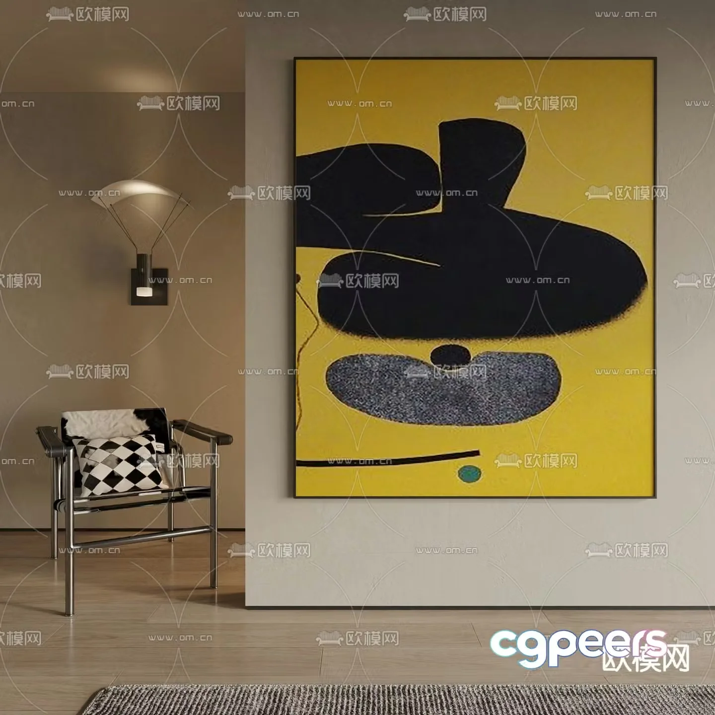 Simple painting Art painting Decorative painting 3d model