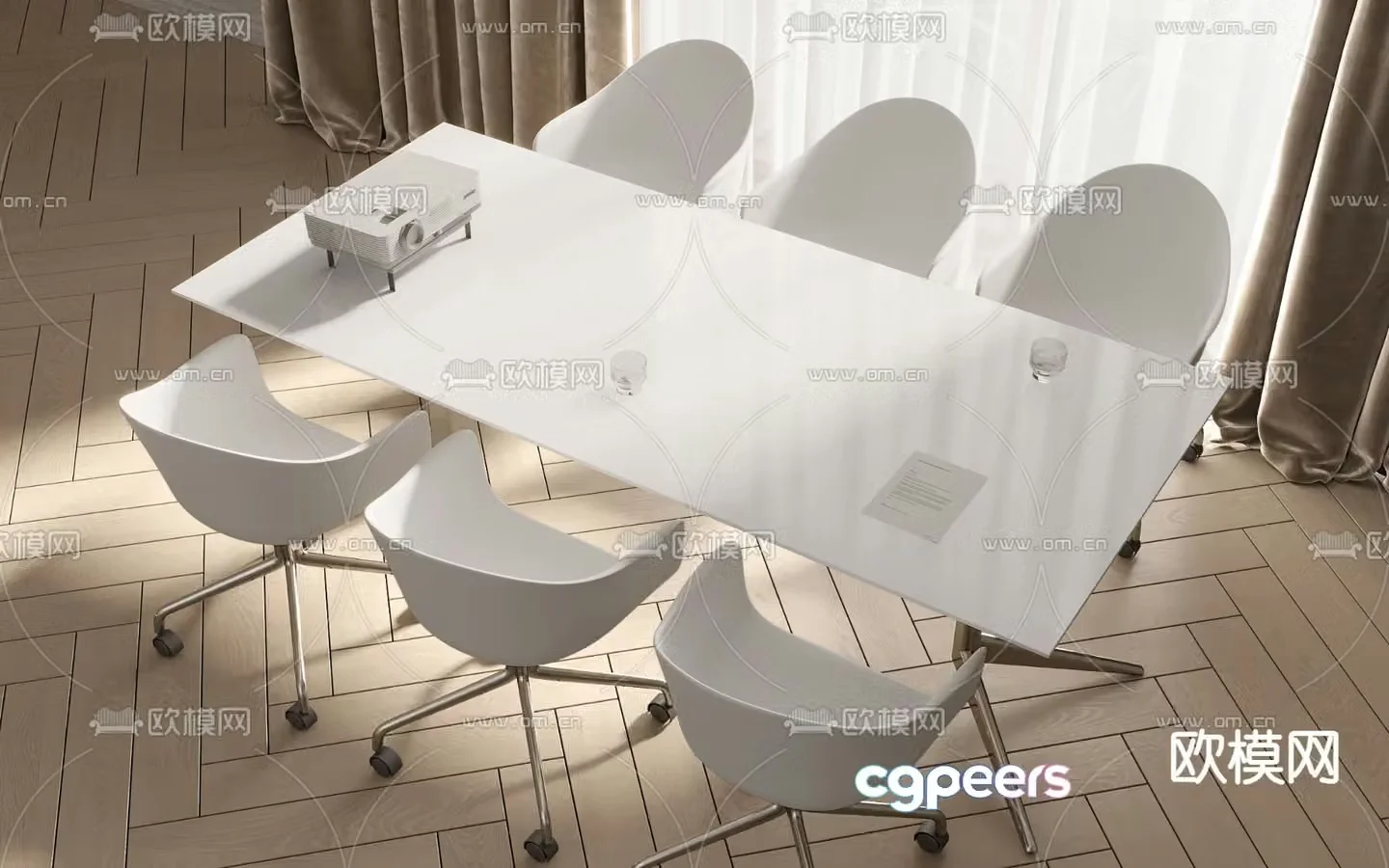 Modern conference table conference table 3d model