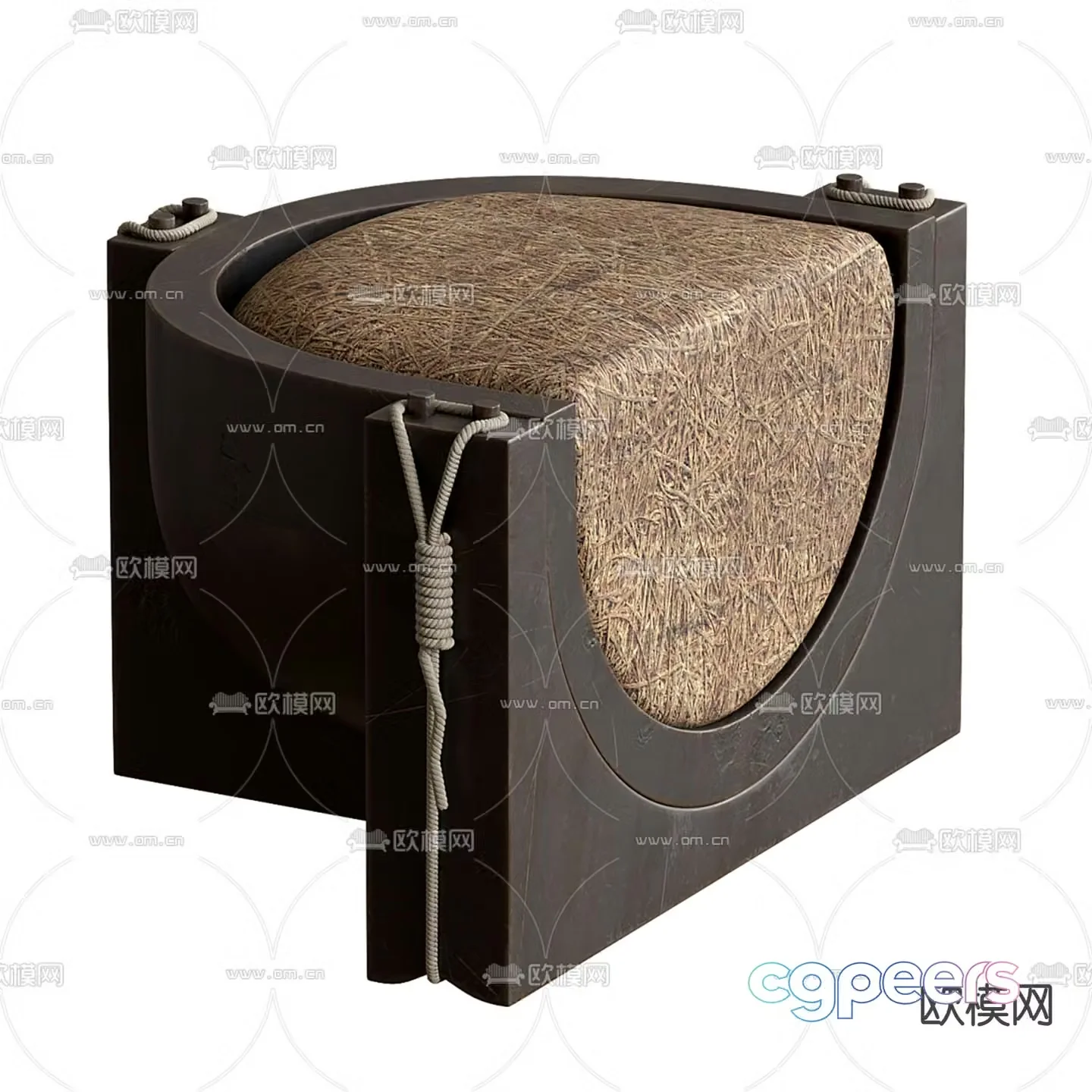 Aequo Bedsa sofa stool 3d model