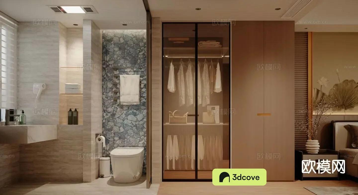 Log style bathroom cloakroom