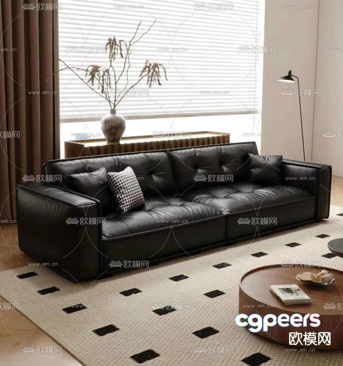 Modern minimalist sofa 3d model