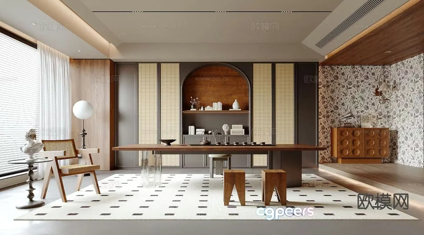 Medieval style tea room 3D model