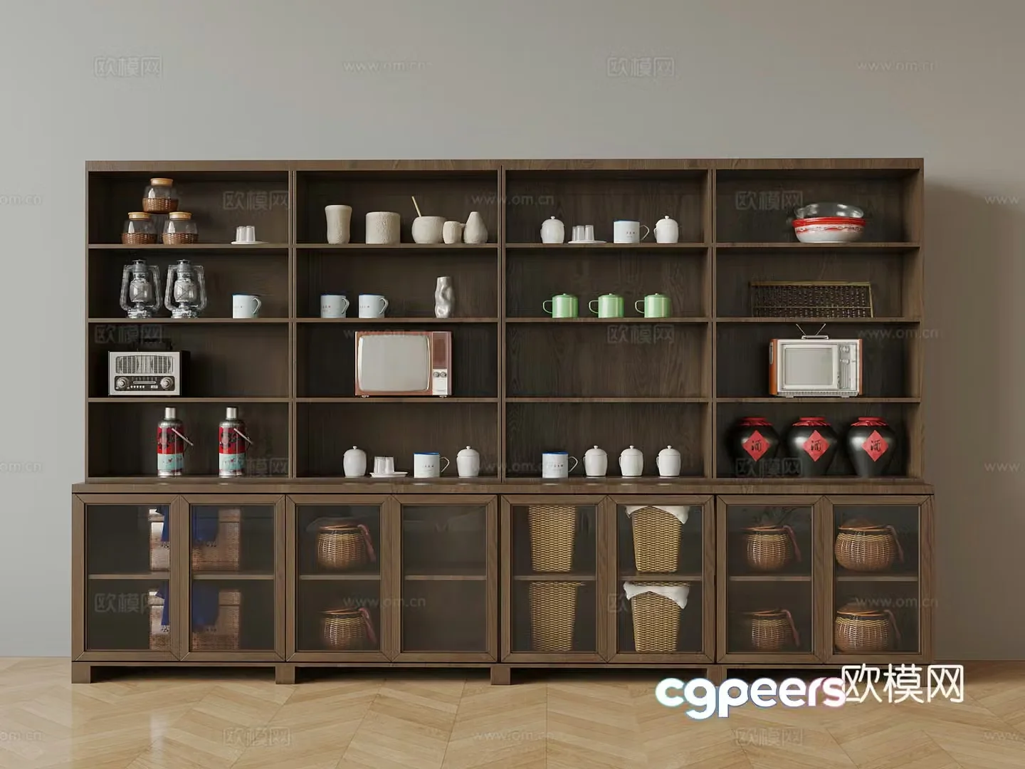 Retro shelf 3d model