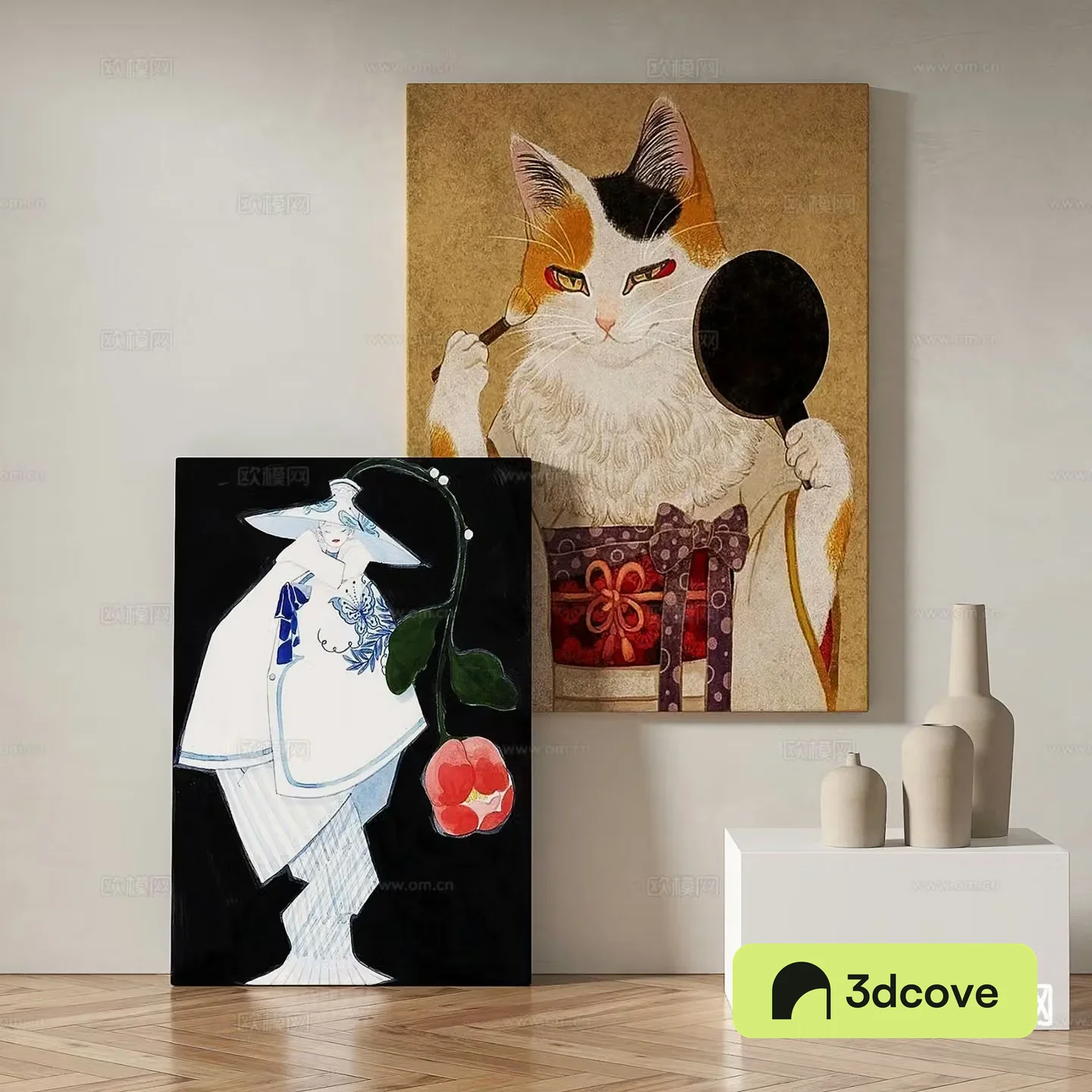 Modern cartoon painting decorative painting