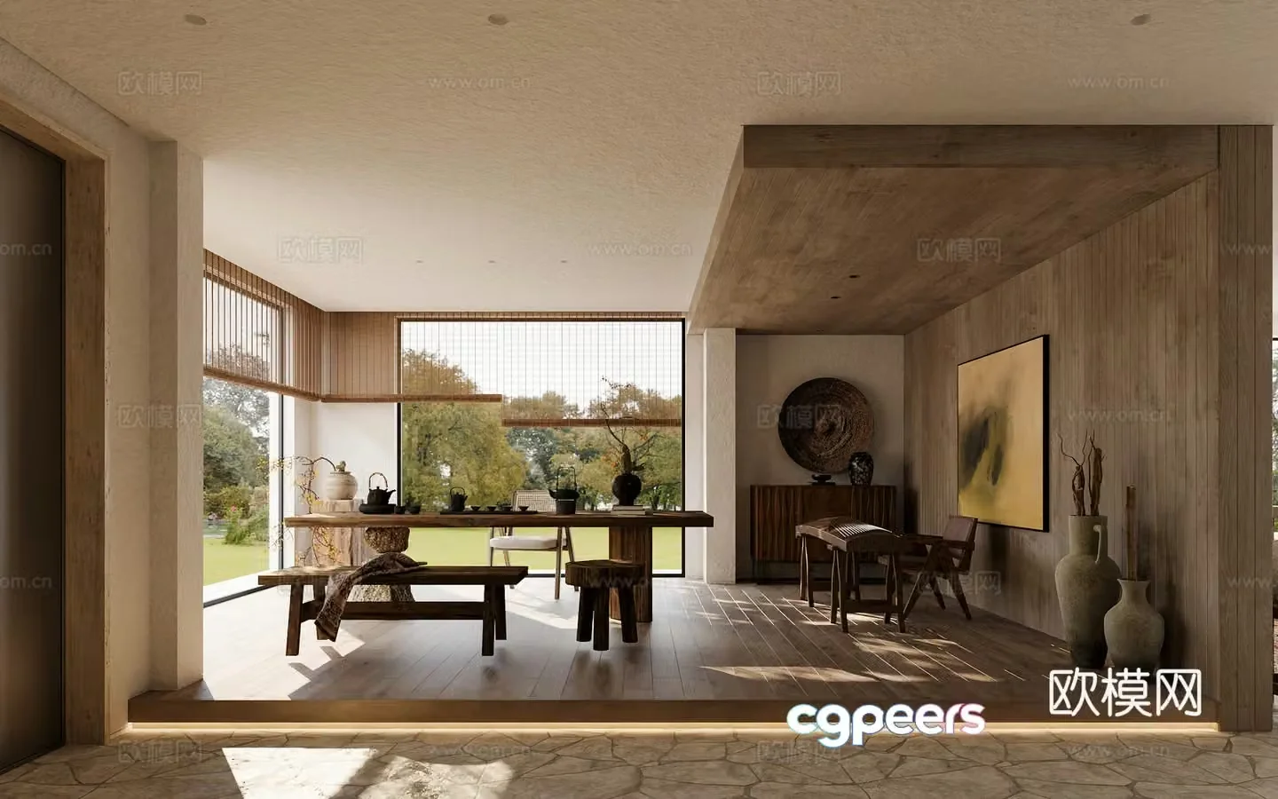 New Chinese-style tea room Song-style tea room 3D model