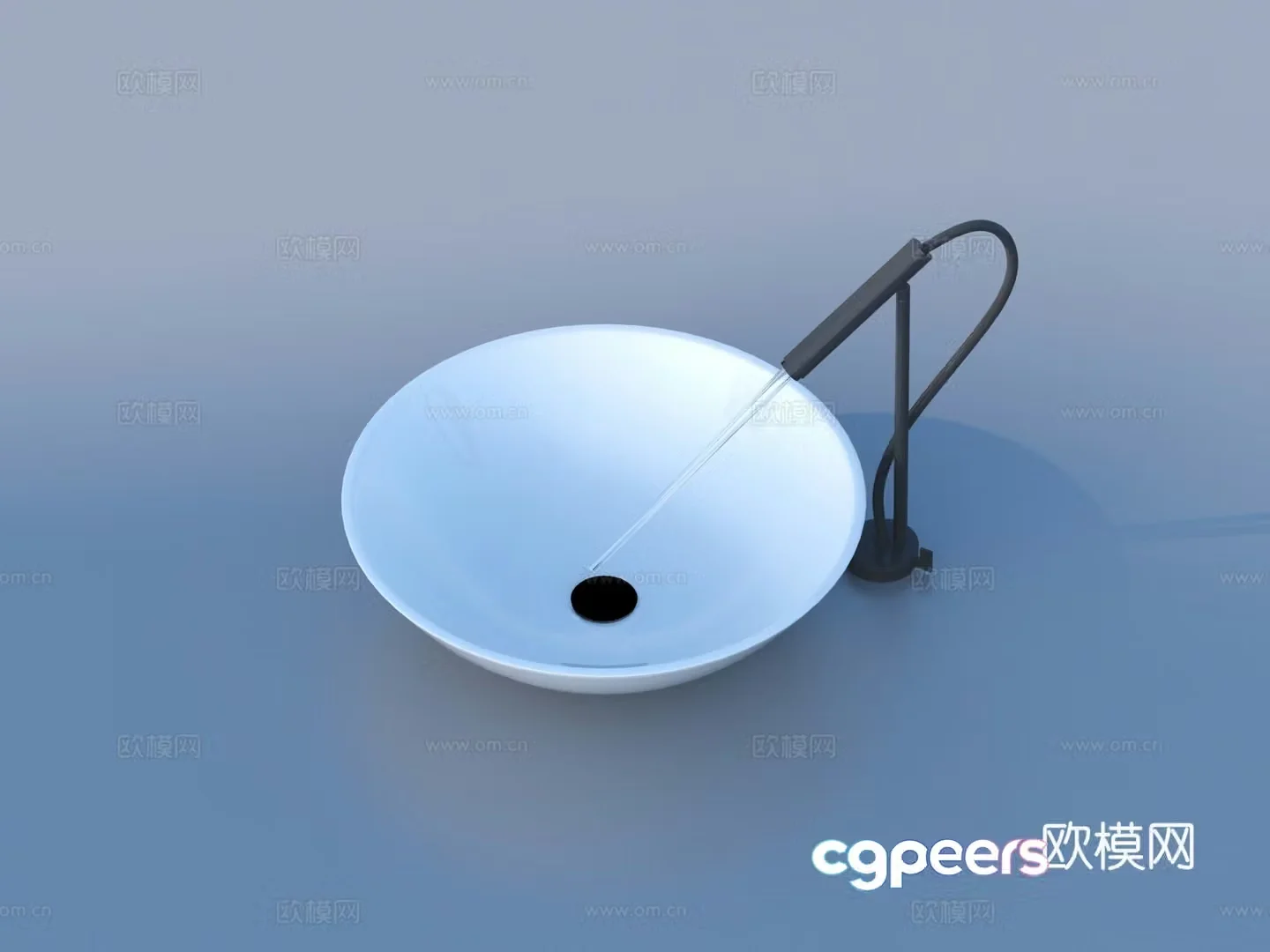 Washing basin and sink 3D model