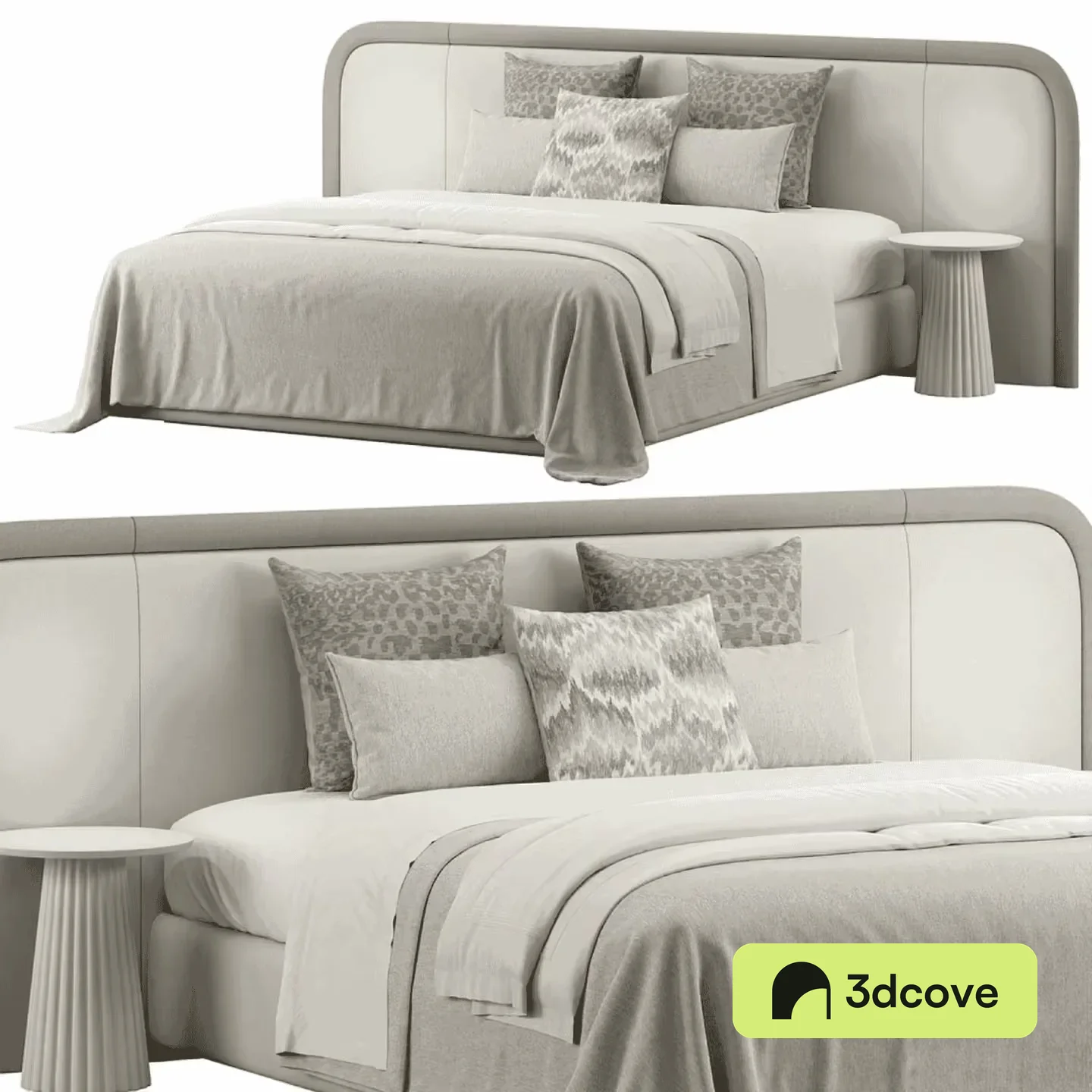 Modern Light Grey Bed