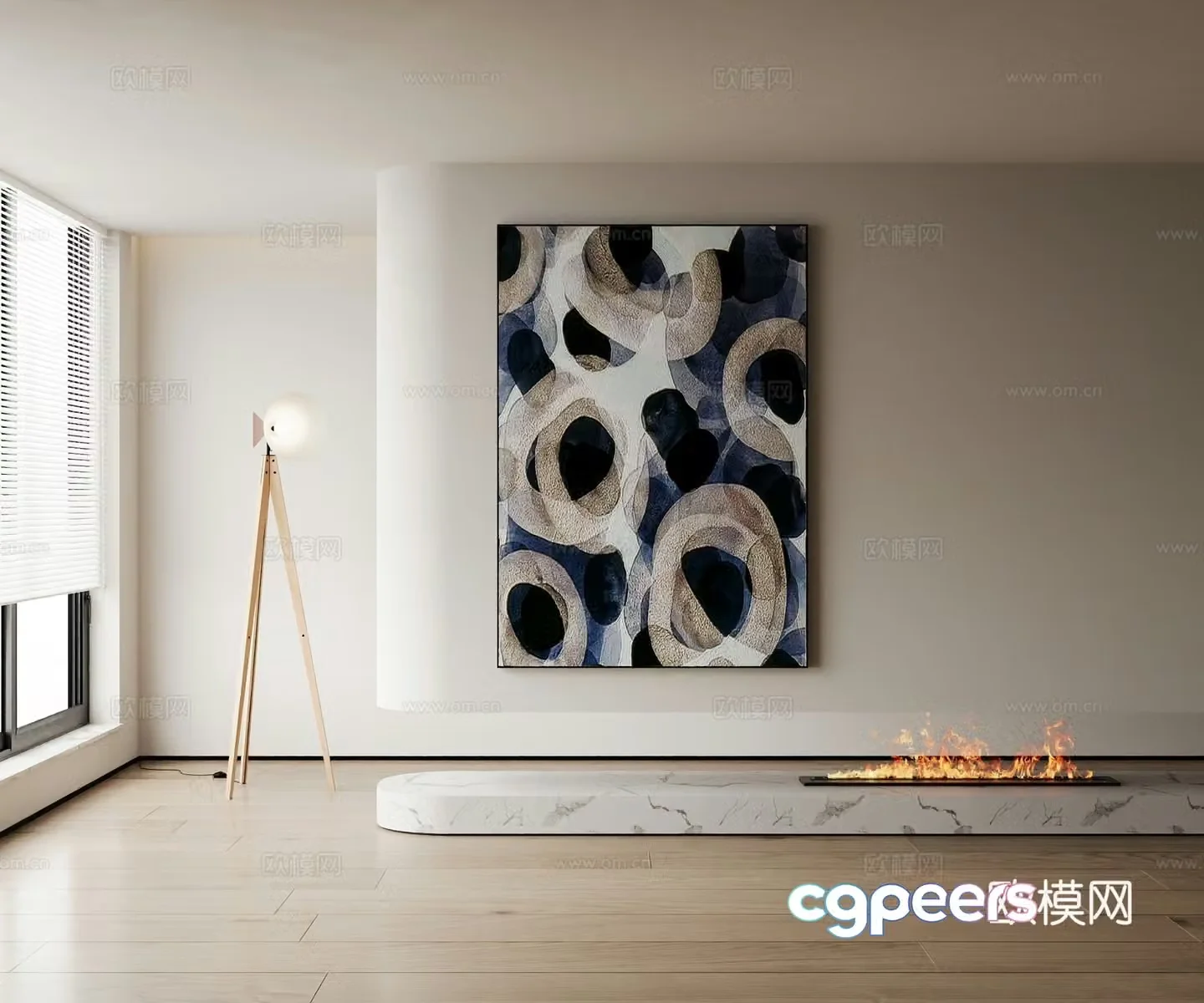 Modern decorative painting 3d model