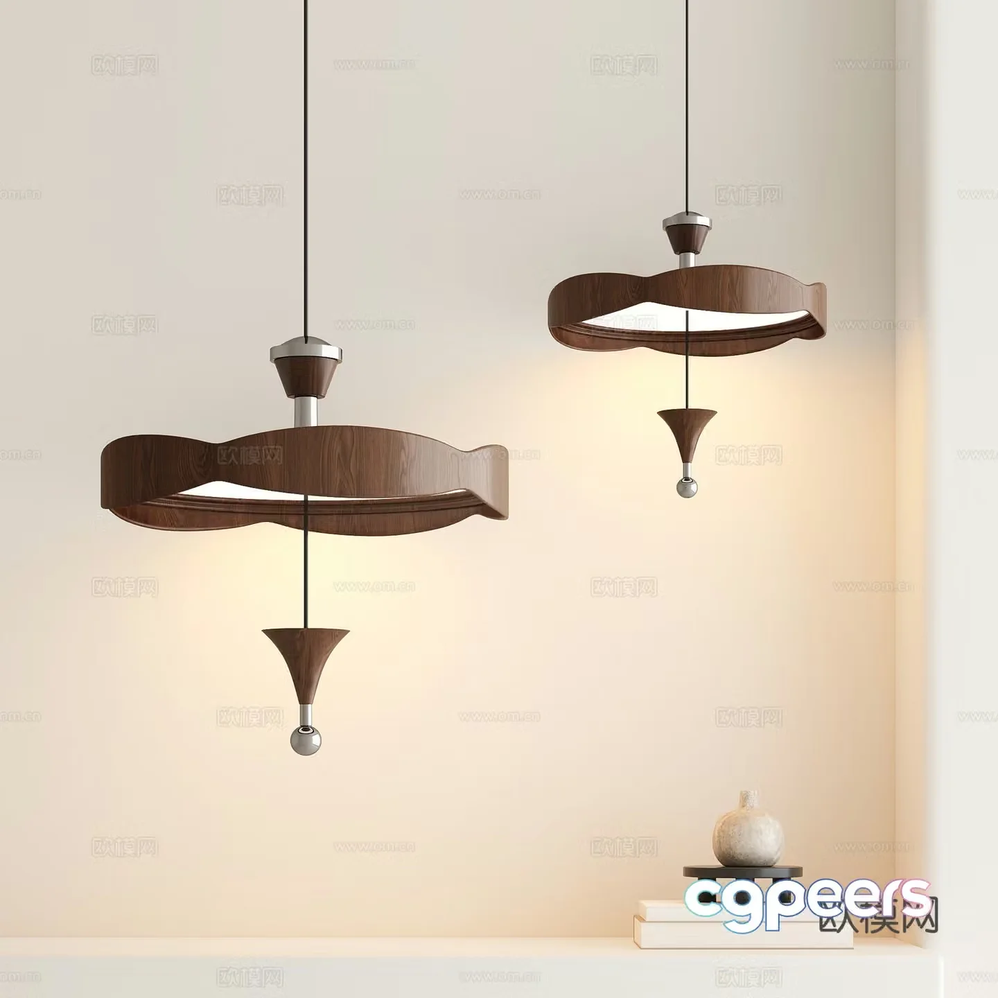 Medieval style chandelier 3d model