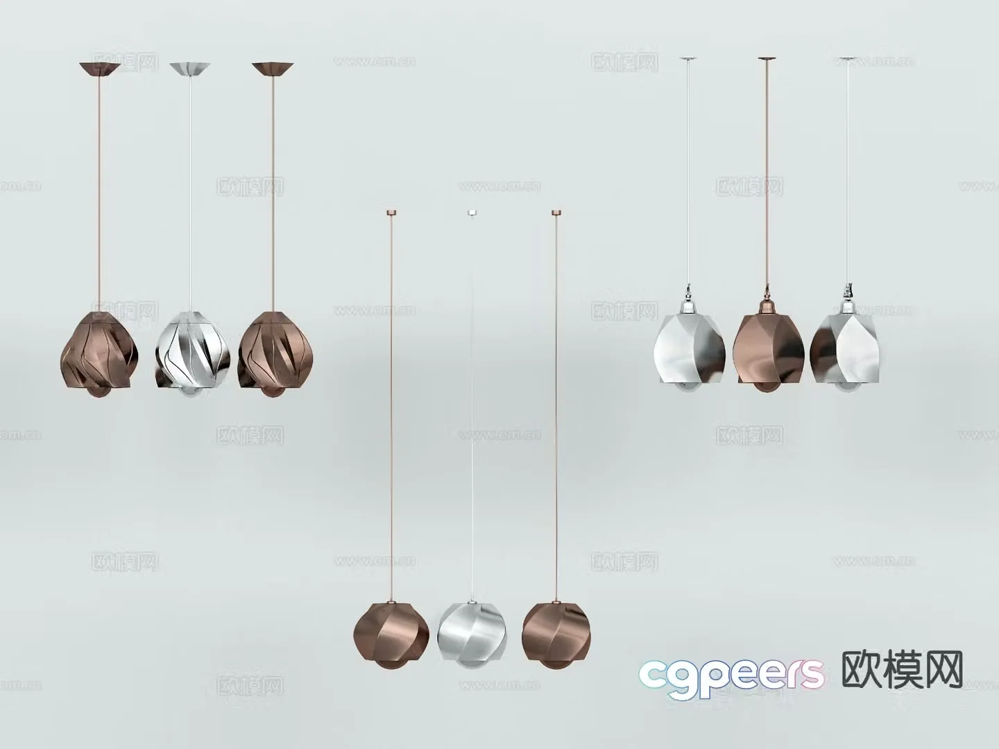 Bedside small chandelier 3d model