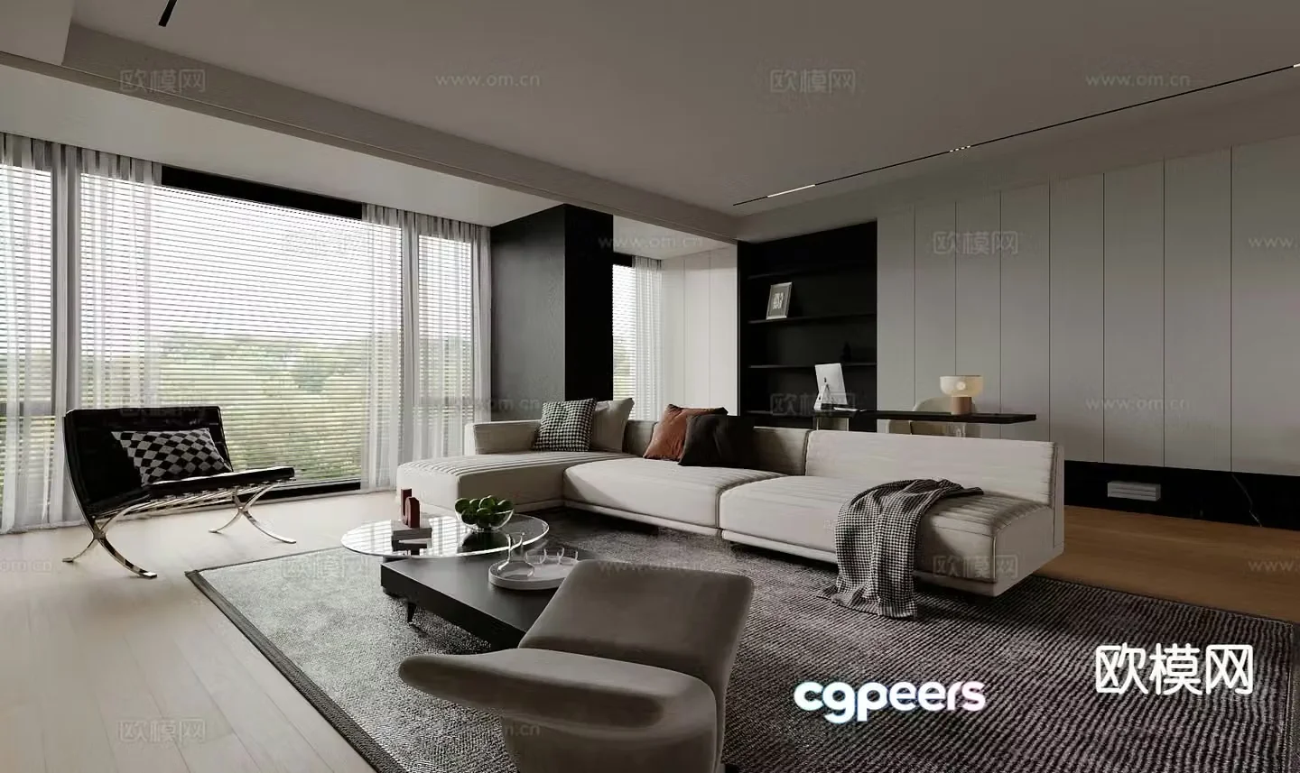 Modern living room 3d model