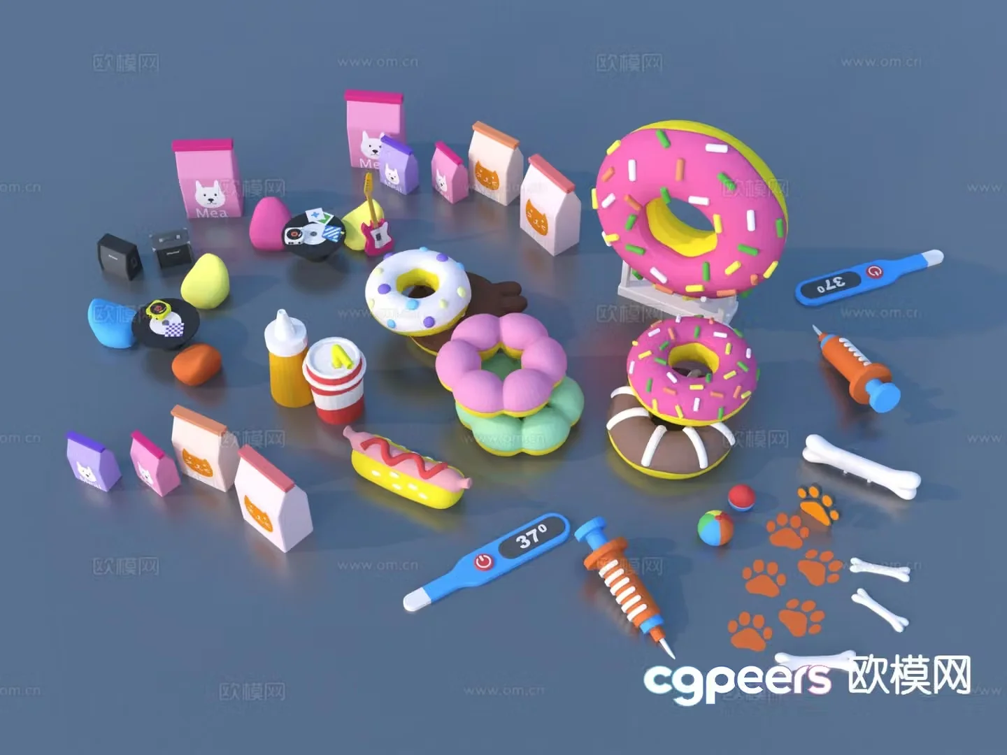 Cartoon toys toy sketch 3d model