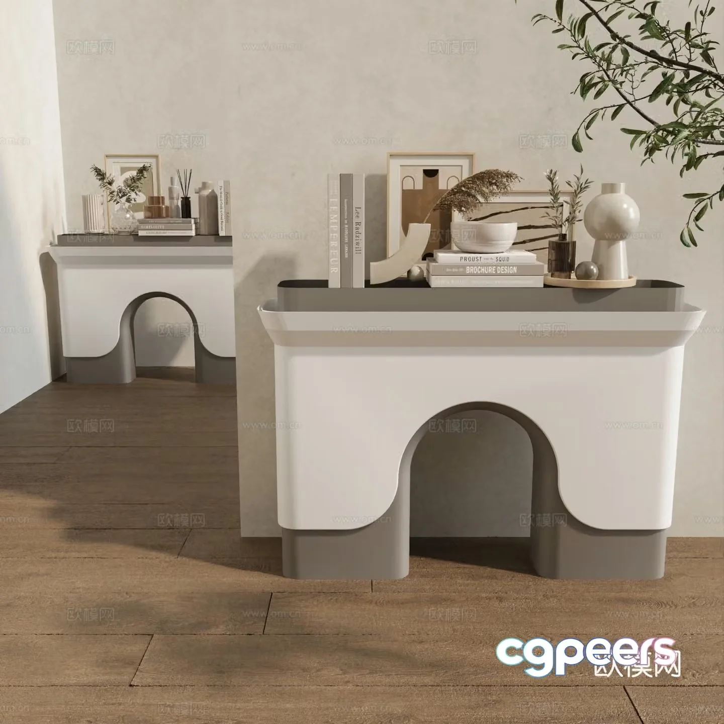 Modern entrance cabinet 3D model