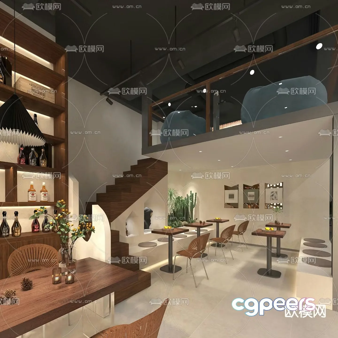 Wabi Sabi Cafe Cafe 3d model