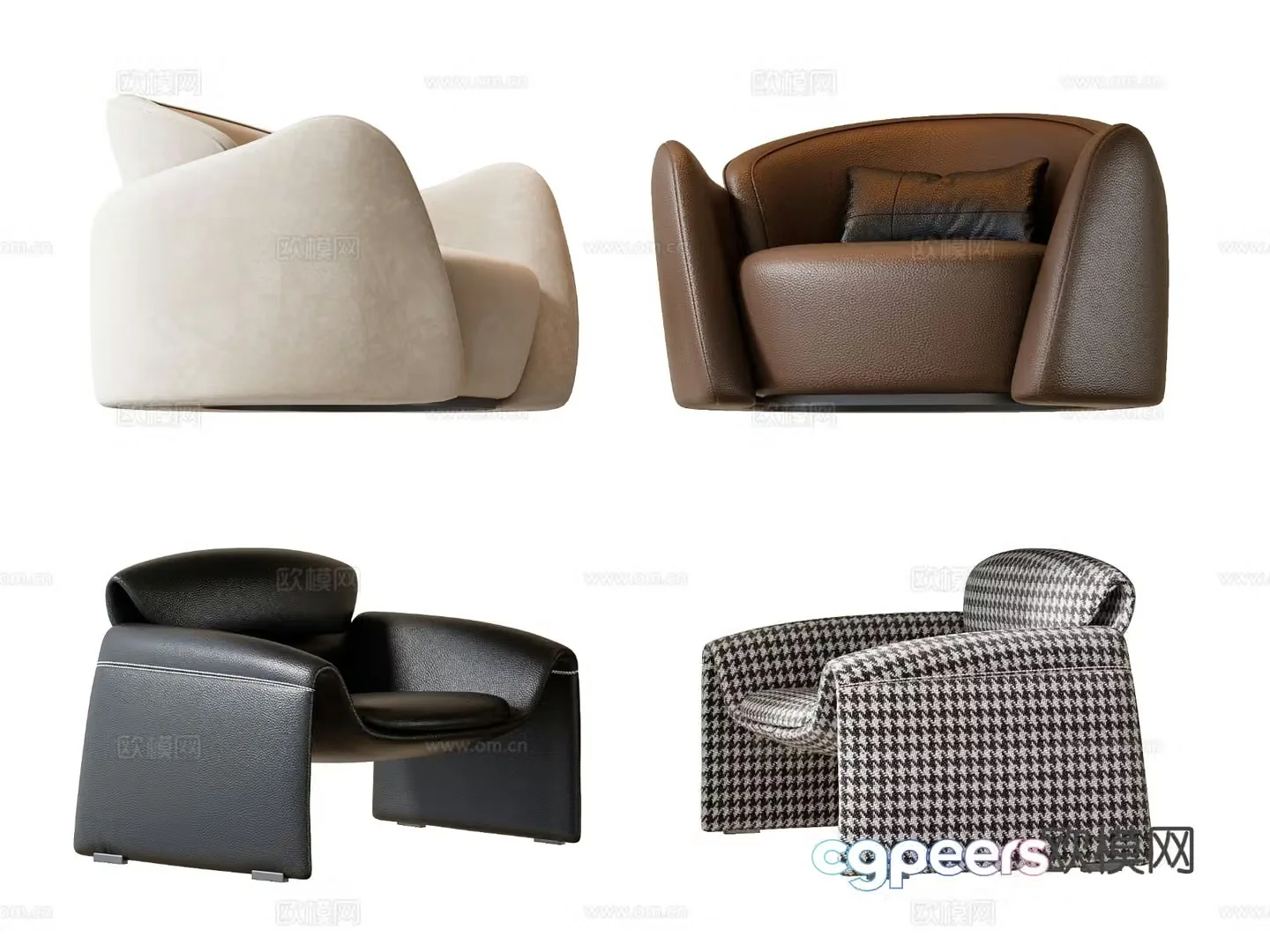Modern leisure sofa 3d model