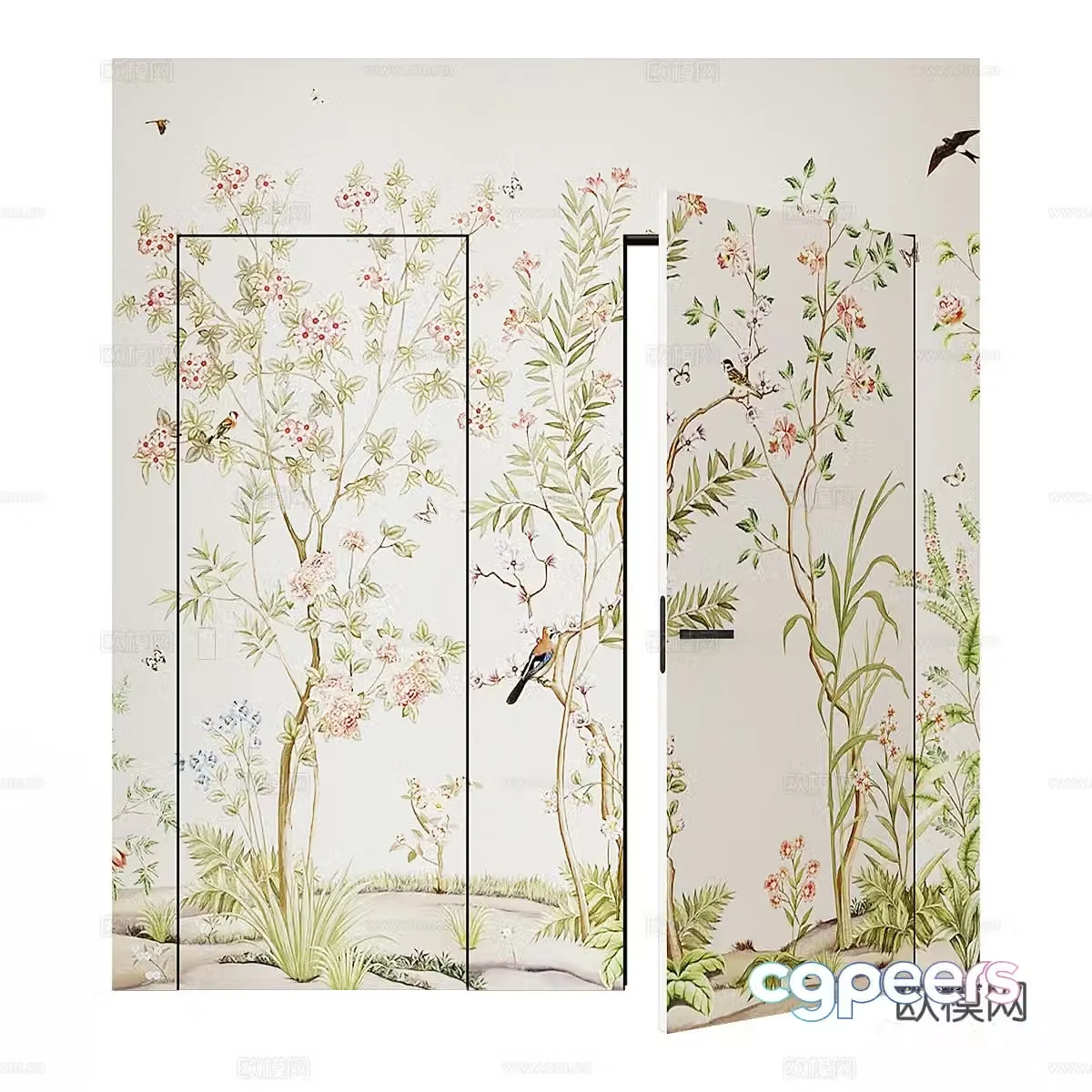 Modern Invisible Door 3D Model