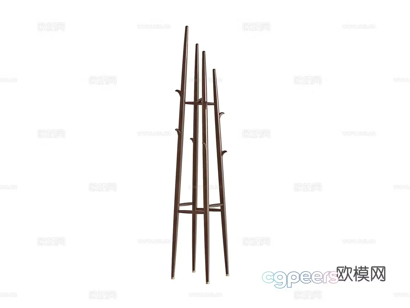 New Chinese style coat rack coat rack 3D model