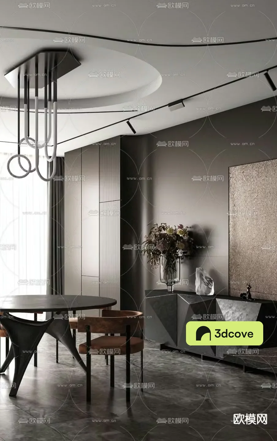 Xuntong Space Design Dark Style Restaurant