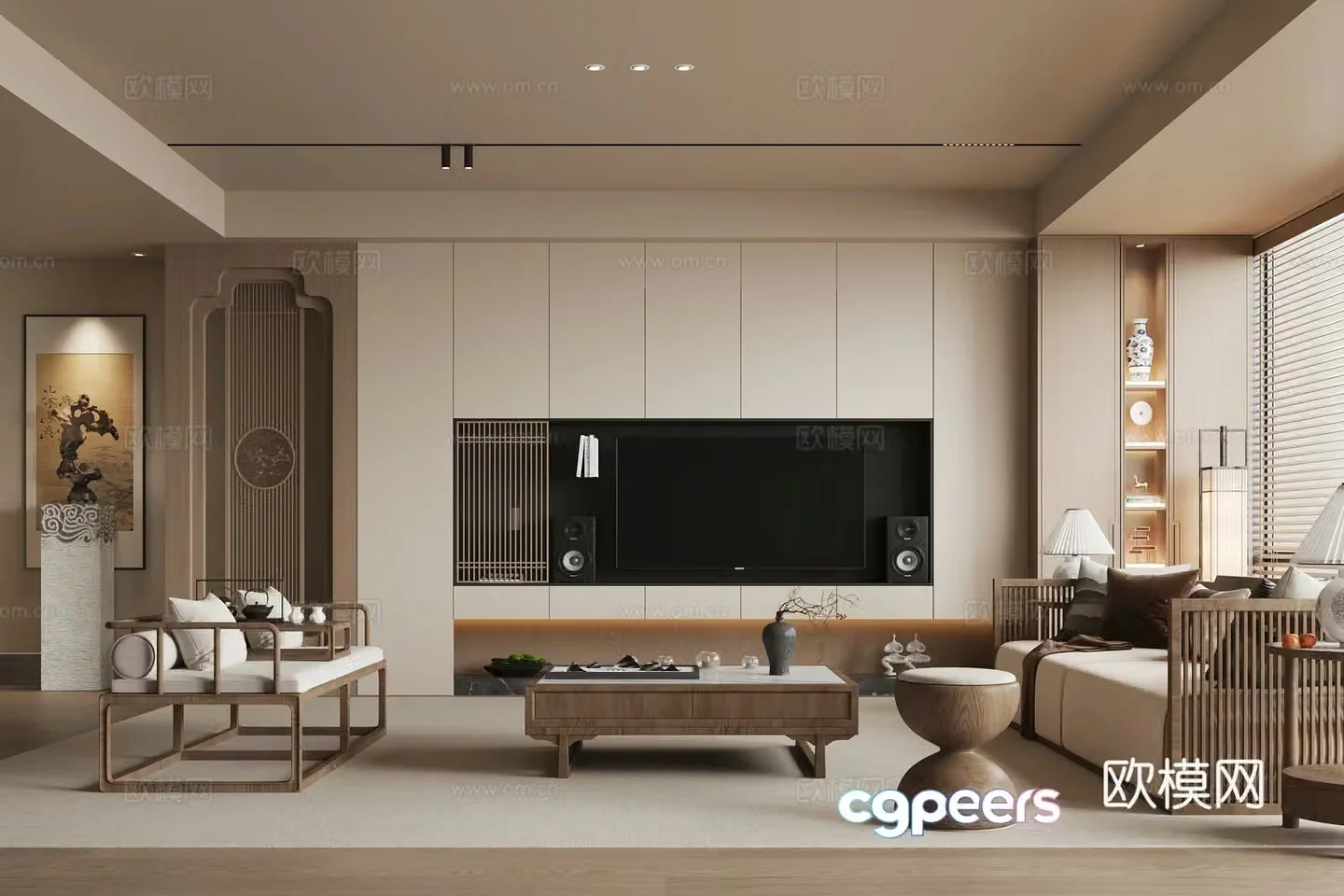Song style living room 3d model
