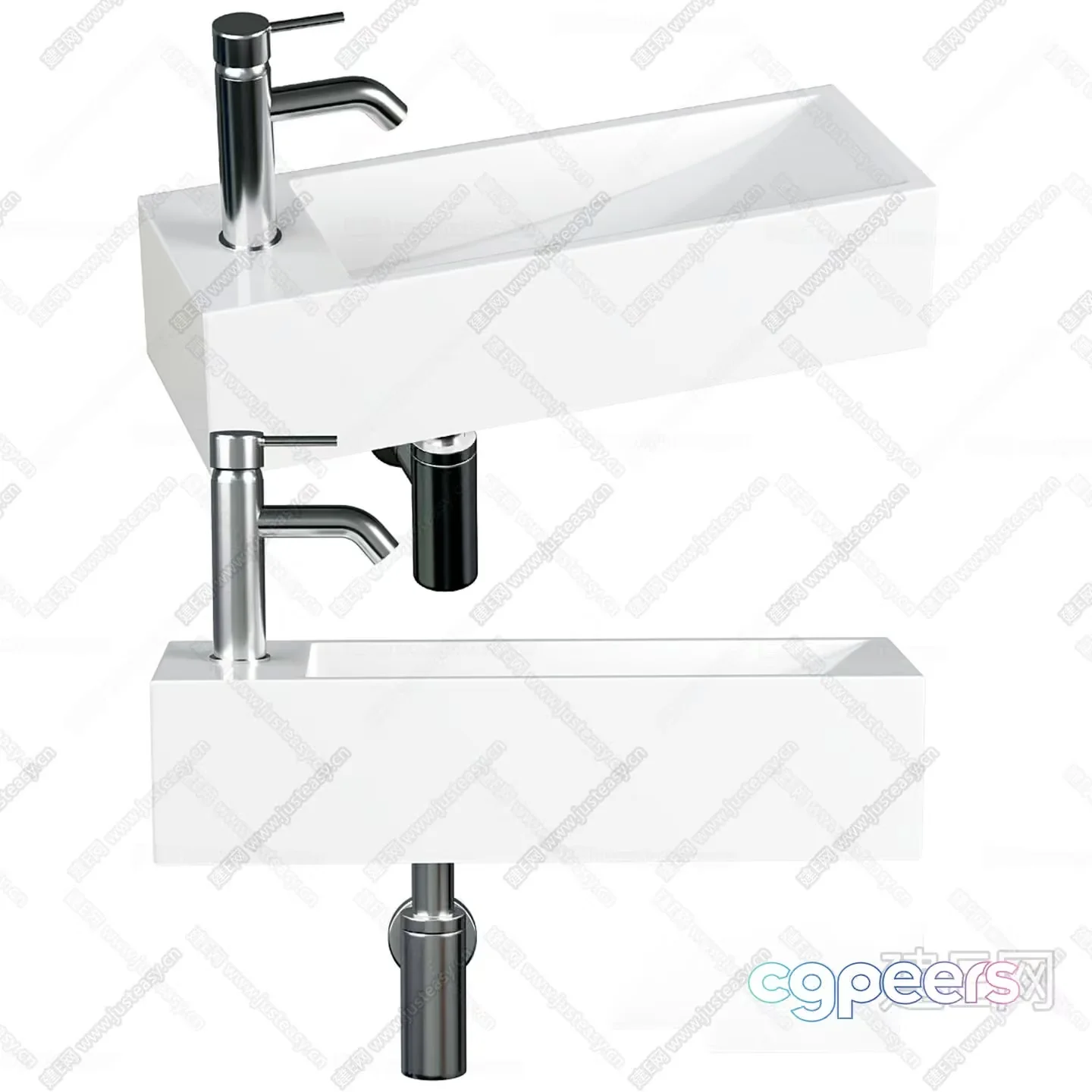 A Silver Faucet 3D Model – 6973 – CORONA Render