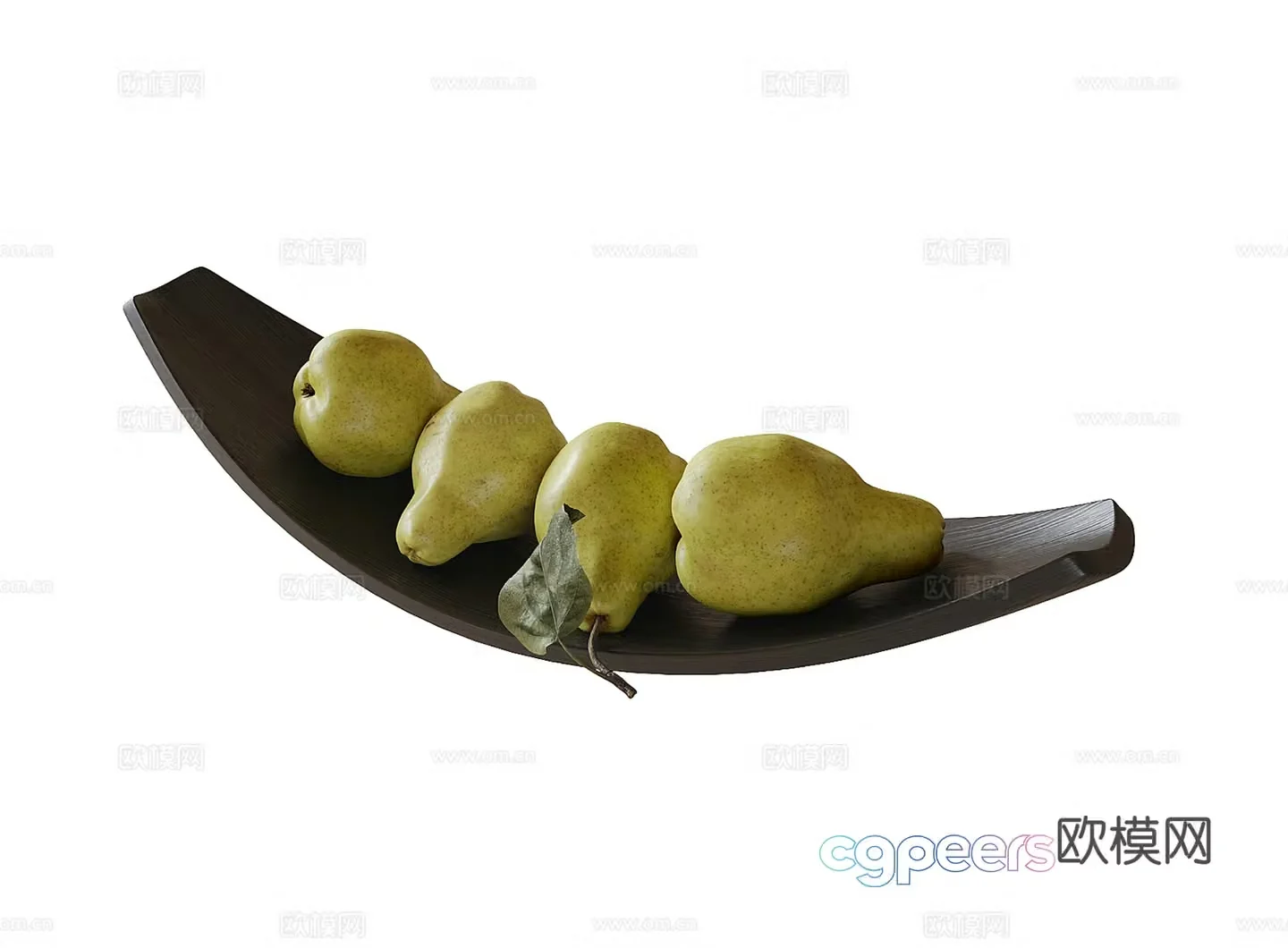 Modern fruit ornament Fruit plate ornament 3d model