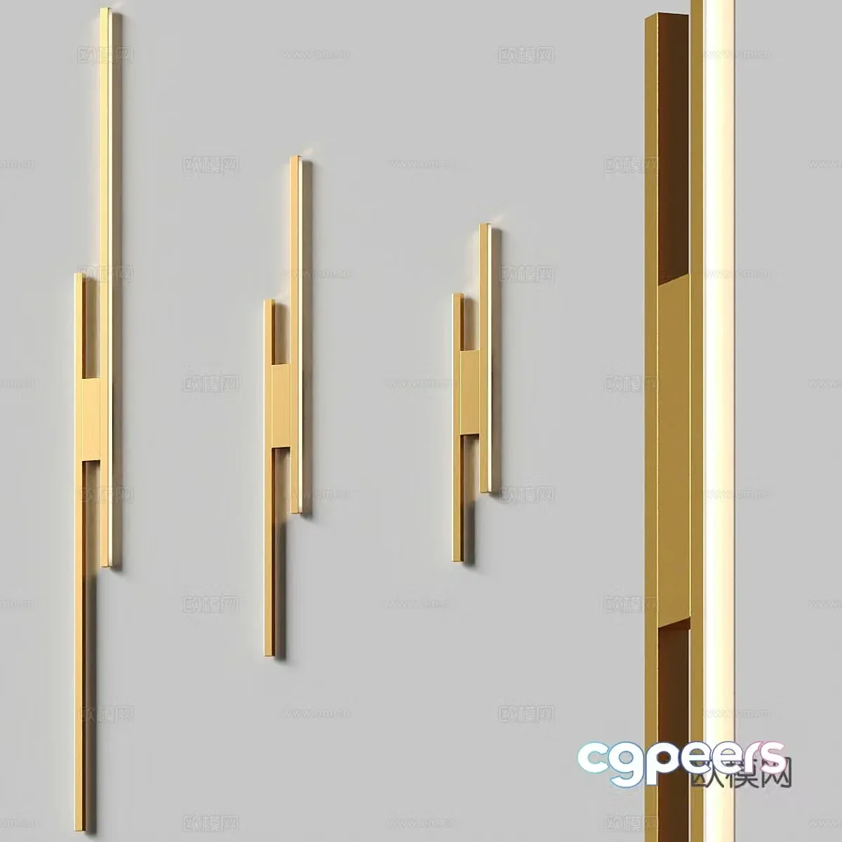 Light luxury wall lamp 3D model