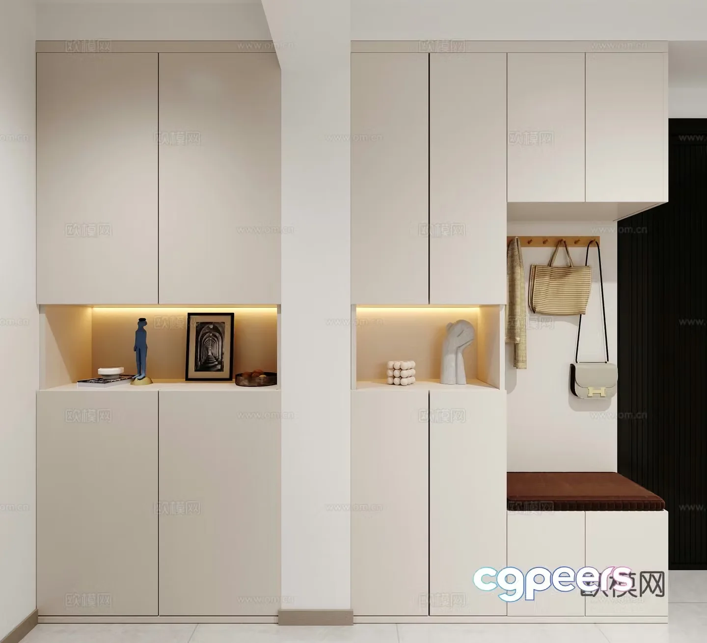 Modern shoe cabinet 3d model