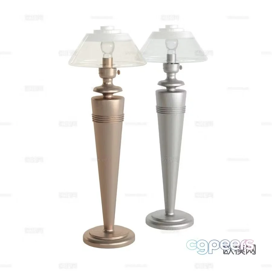 Simple European lighting table lamp 3d model