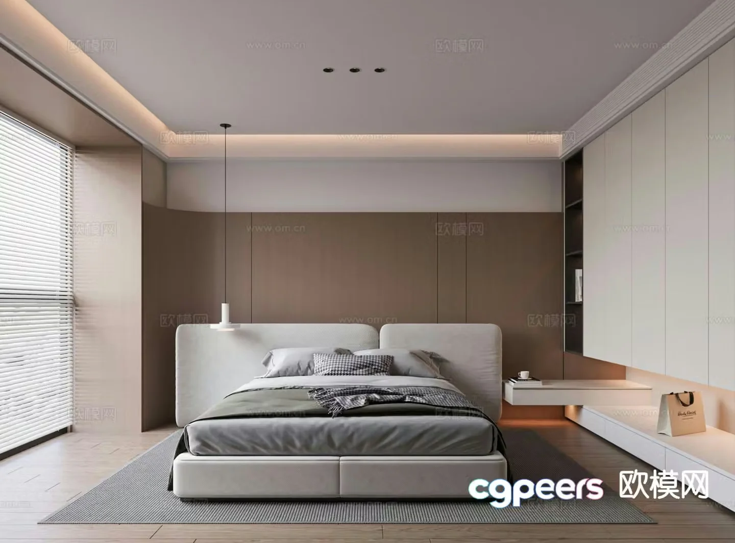 Modern bedroom master bedroom 3d model