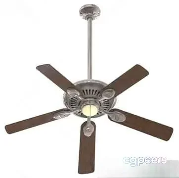 Silver And Brown Ceiling Fan 3D Model – 7220 – VRAY Render