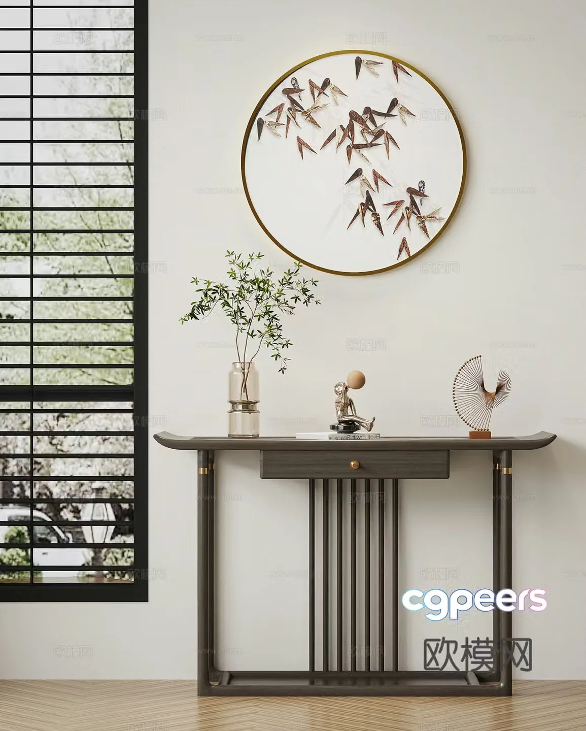 A Console Table 3D Model – 1001 – VRAY Render