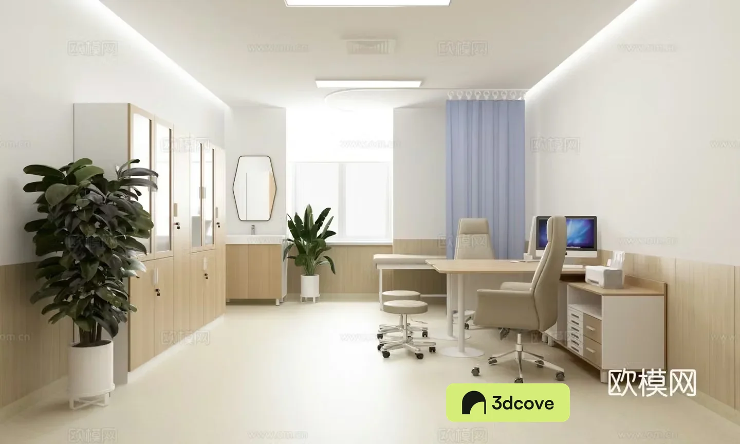Modern clinic double clinic desk clinic bed