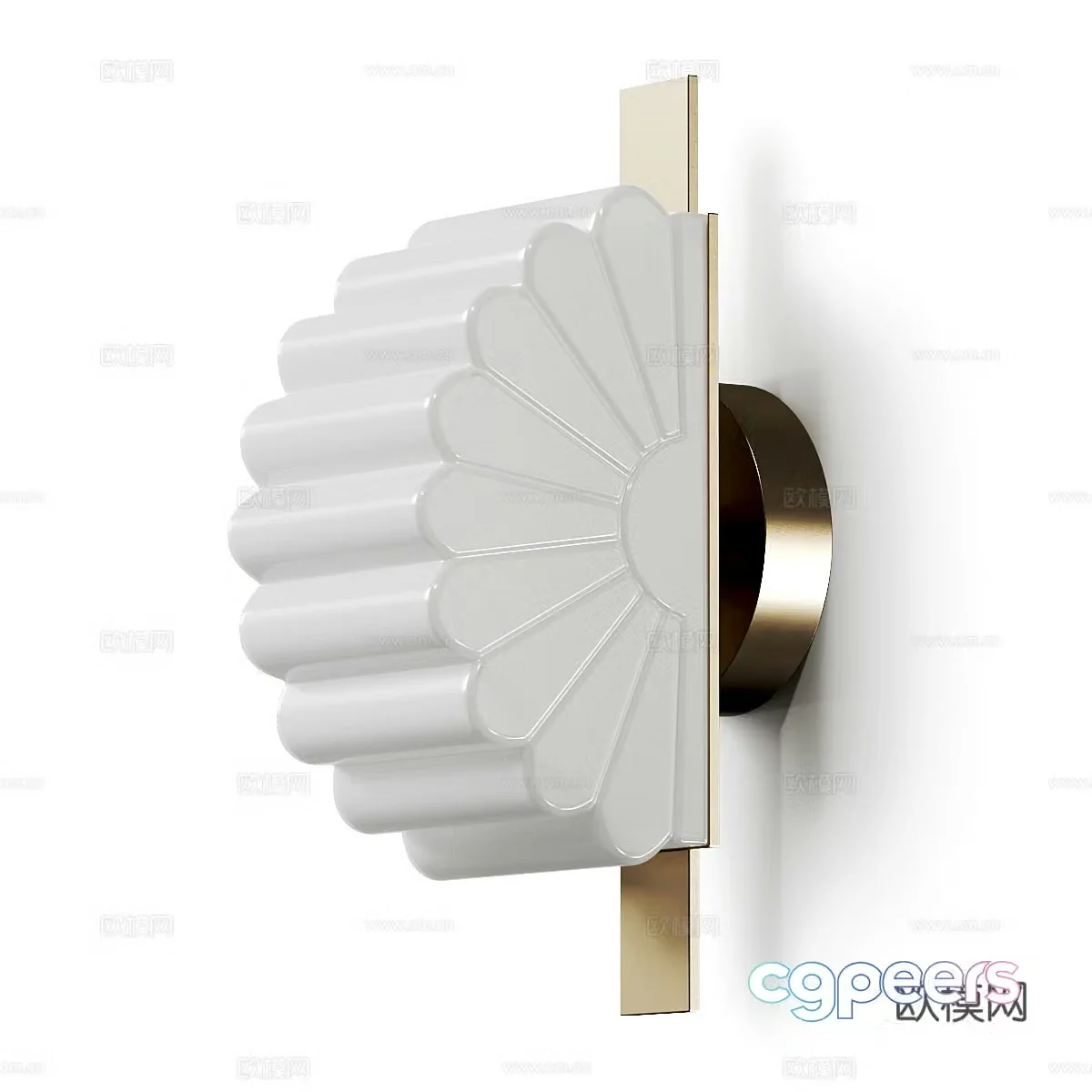 Modern Italian minimalist metal glass wall lamp 3d model