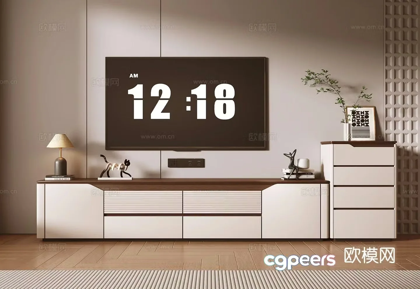 Nordic TV cabinet 3d model