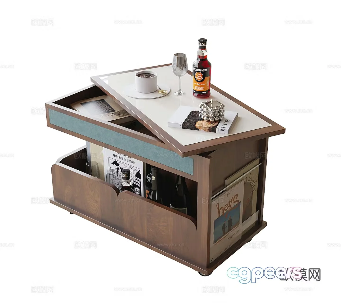 New Chinese style side table and corner table 3D model