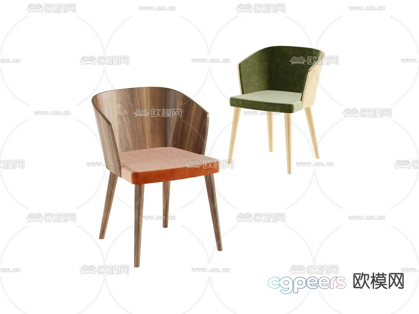 Modern seat single chair 3d model