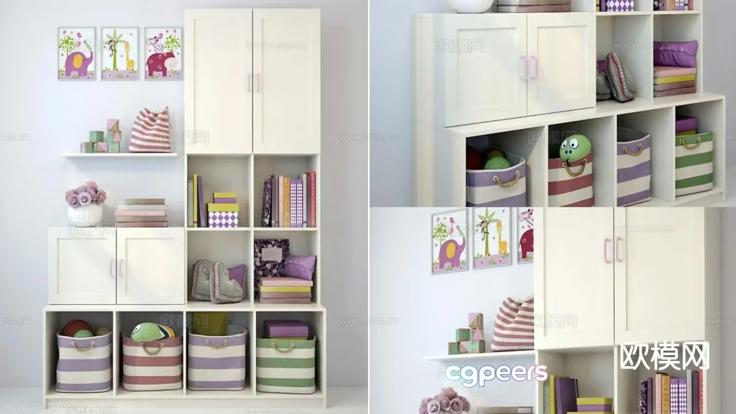 IKEA children’s toy cabinet storage cabinet 3d model