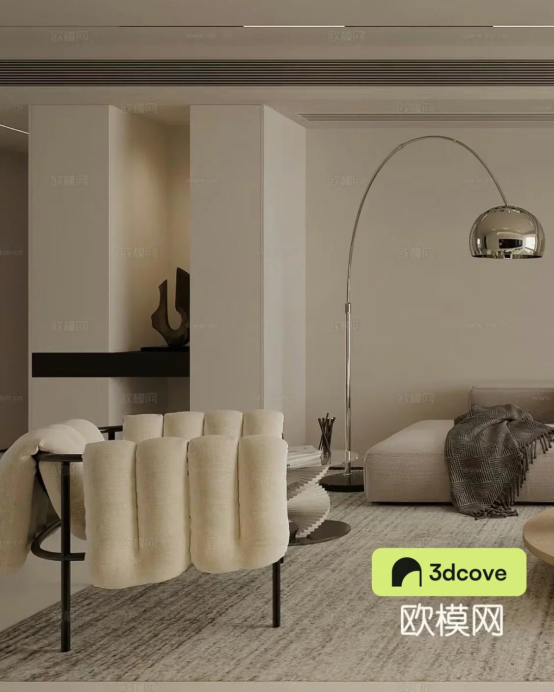 Creamy style leisure chair modern leisure chair simple leisure chair floor lamp single chair side