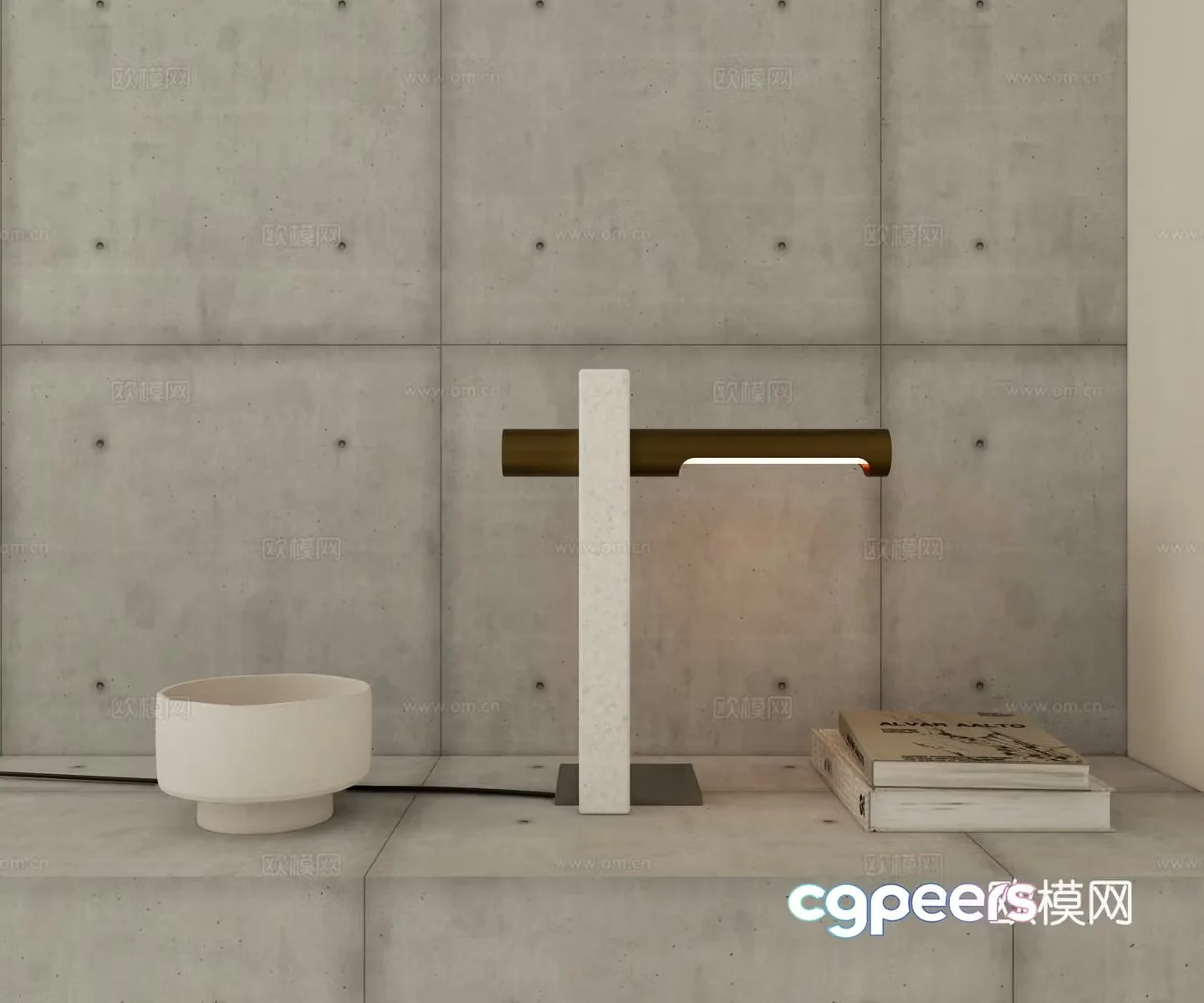 Modern desk lamp Metal desk lamp 3d model
