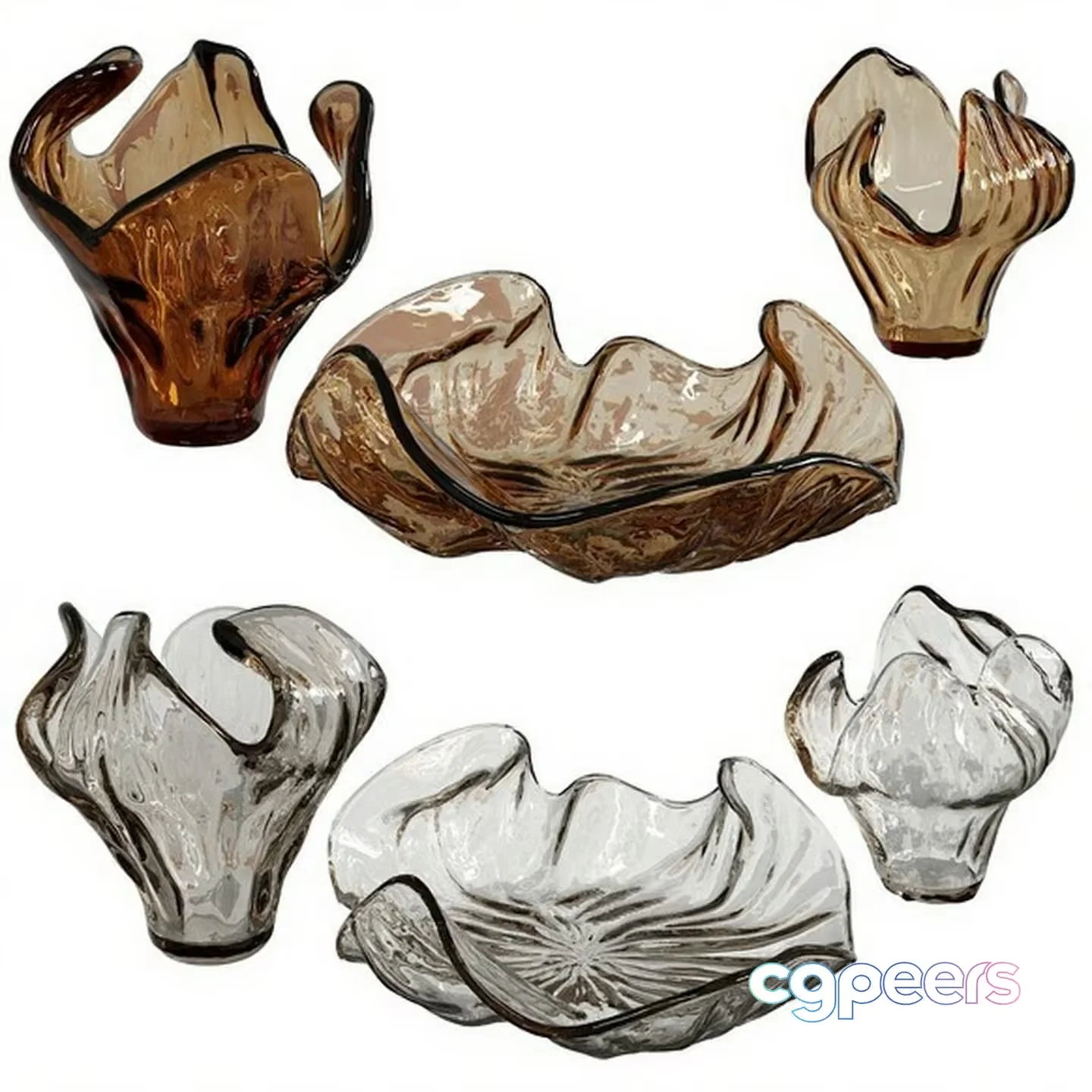 Glass Bowls 3D Model – 4498 – CORONA Render