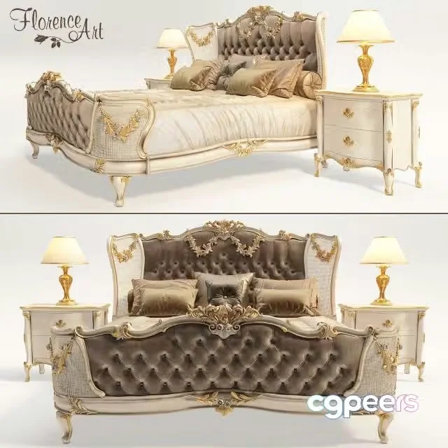 3ds Max Free – Bed Florence Ar