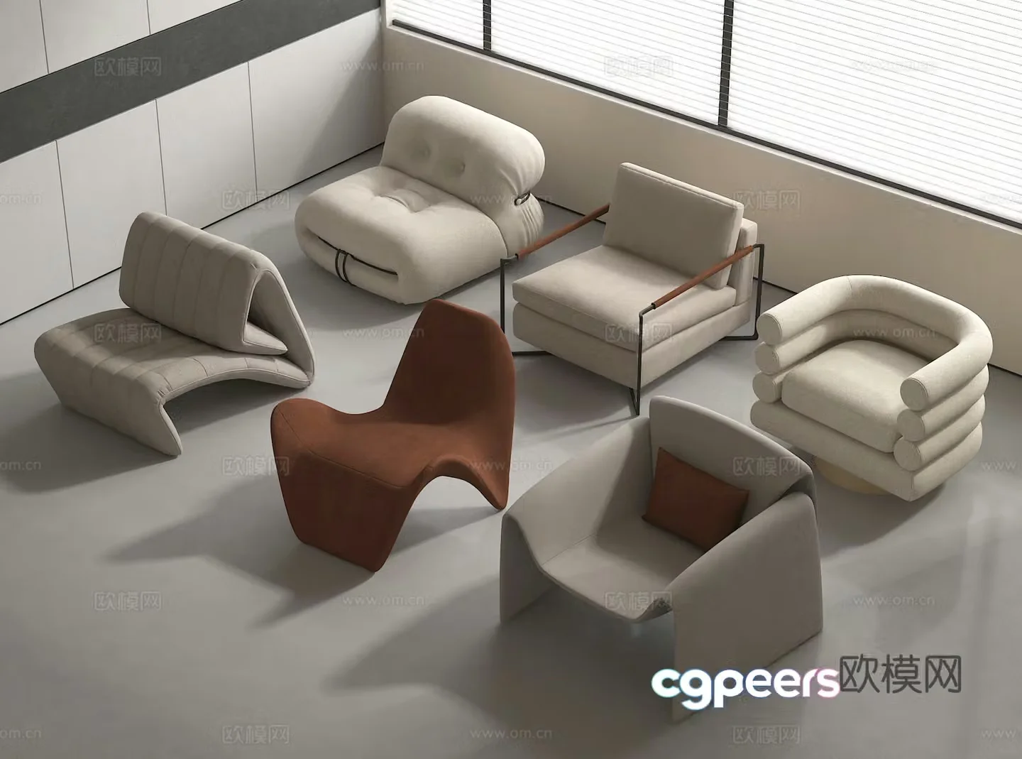 Sofa chair leisure chair 3d model