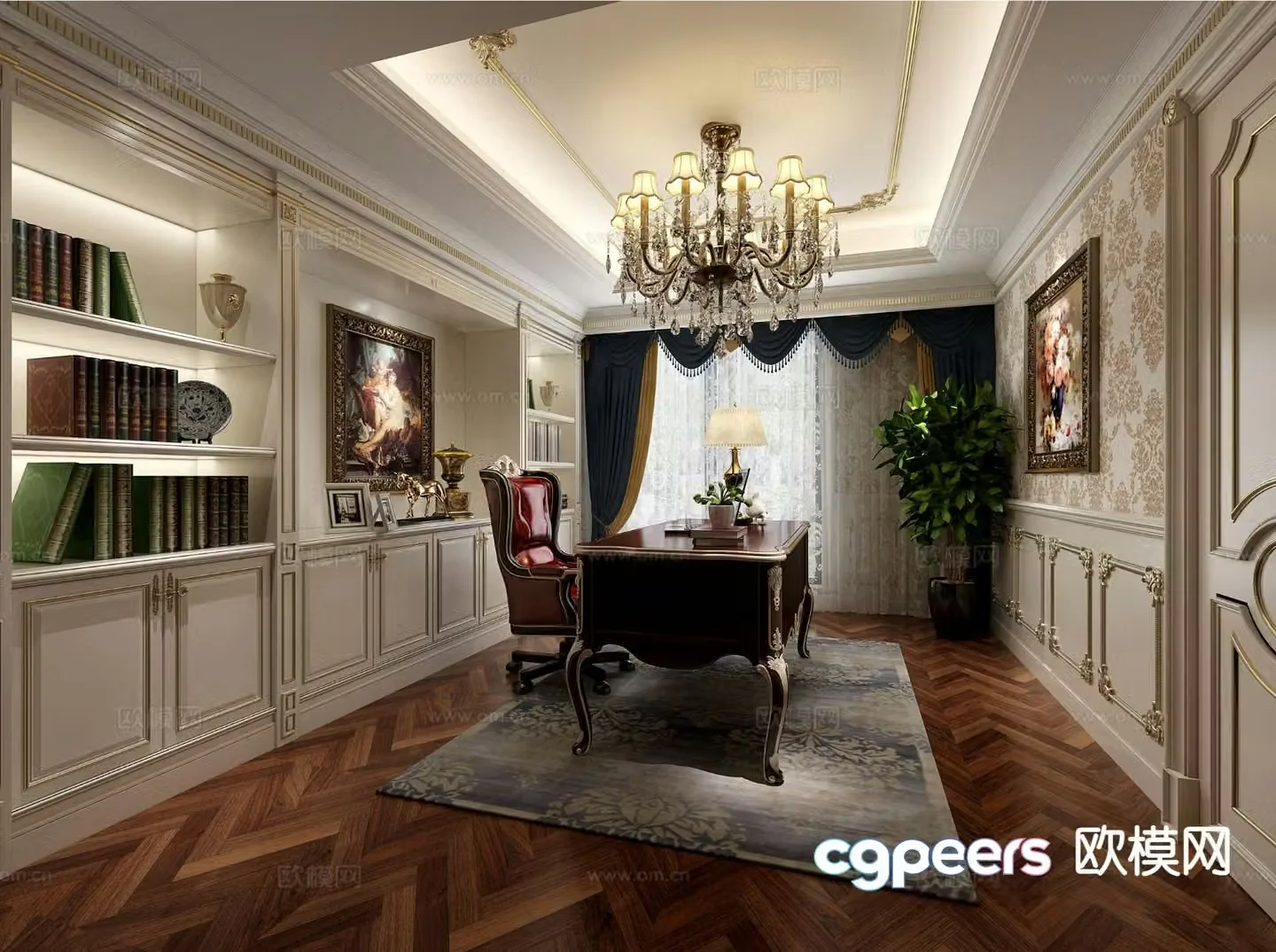European style study 3D model